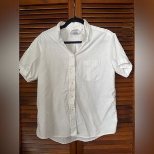 Vintage Disney Cast Member White Casual Button Down Shirt